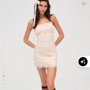For Love And Lemons Cream Claire dress